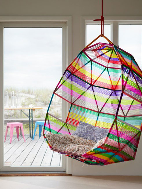 Colorful Rainbow Swing Chair