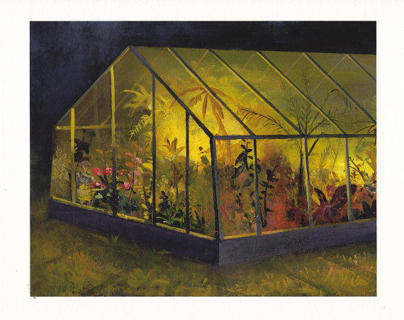 Greenhouse at Night Print from Jeremy Miranda
