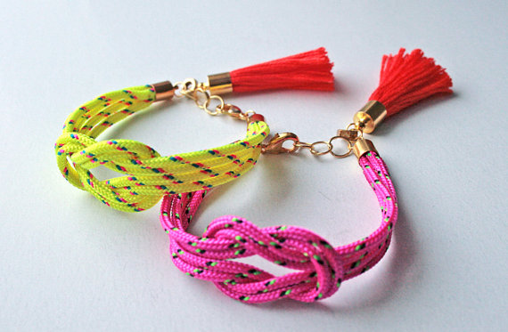 Neon Tassel Bracelets