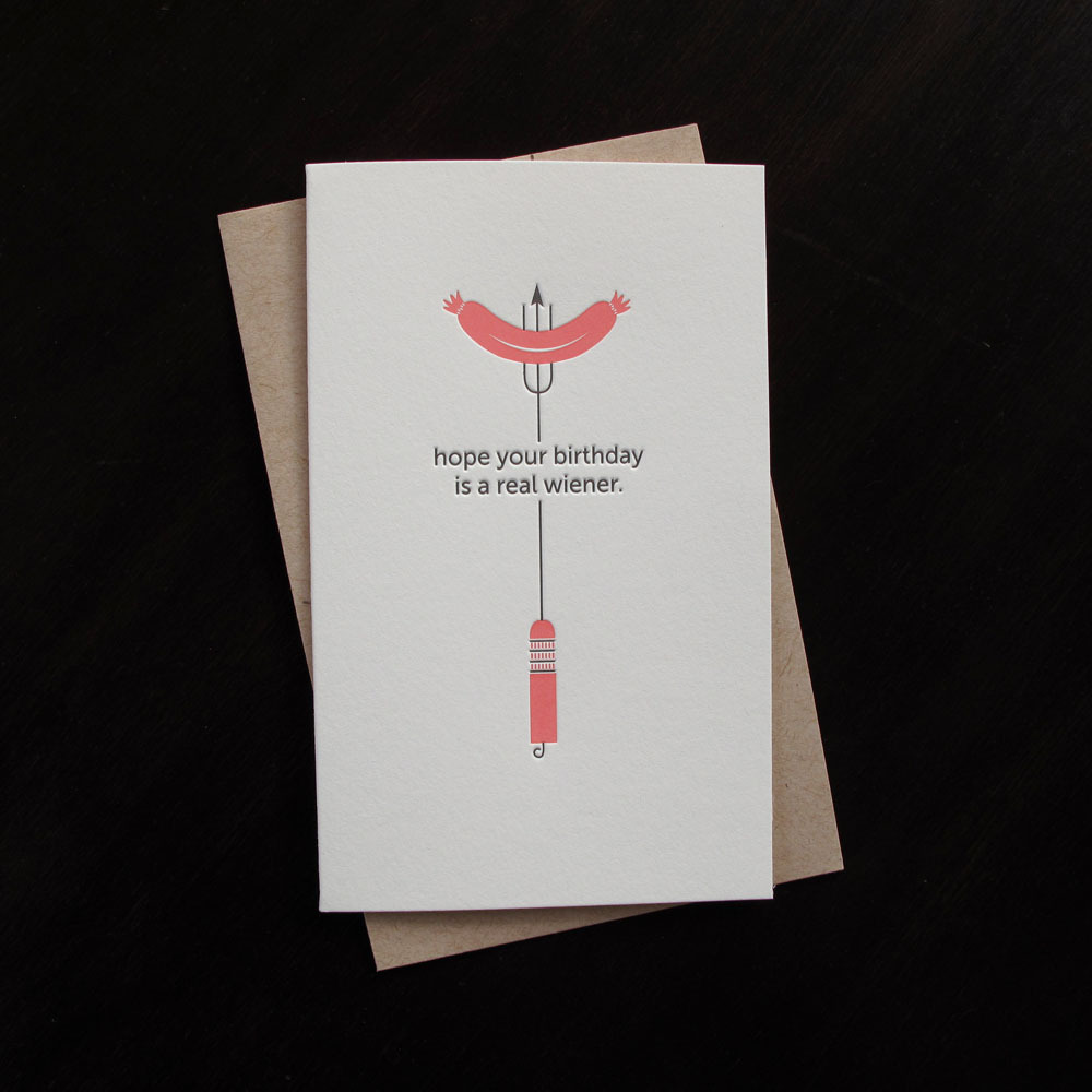 Hot Dog Card from Anemone Letterpress