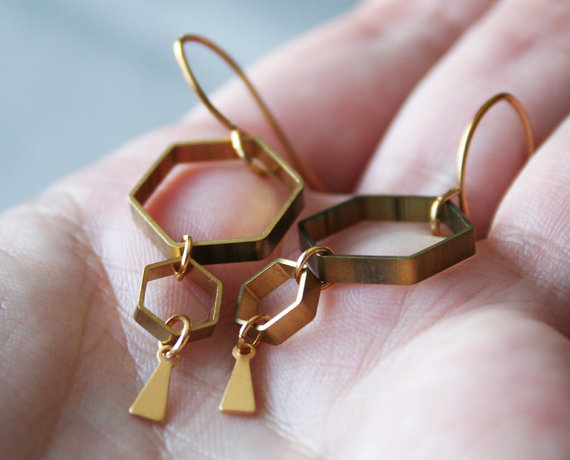 Hexagon Earrings 